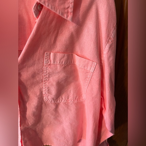 Universal Thread Women’s Size XL Long Sleeve Button-Down Cropped Shirt Pink - Picture 5 of 5